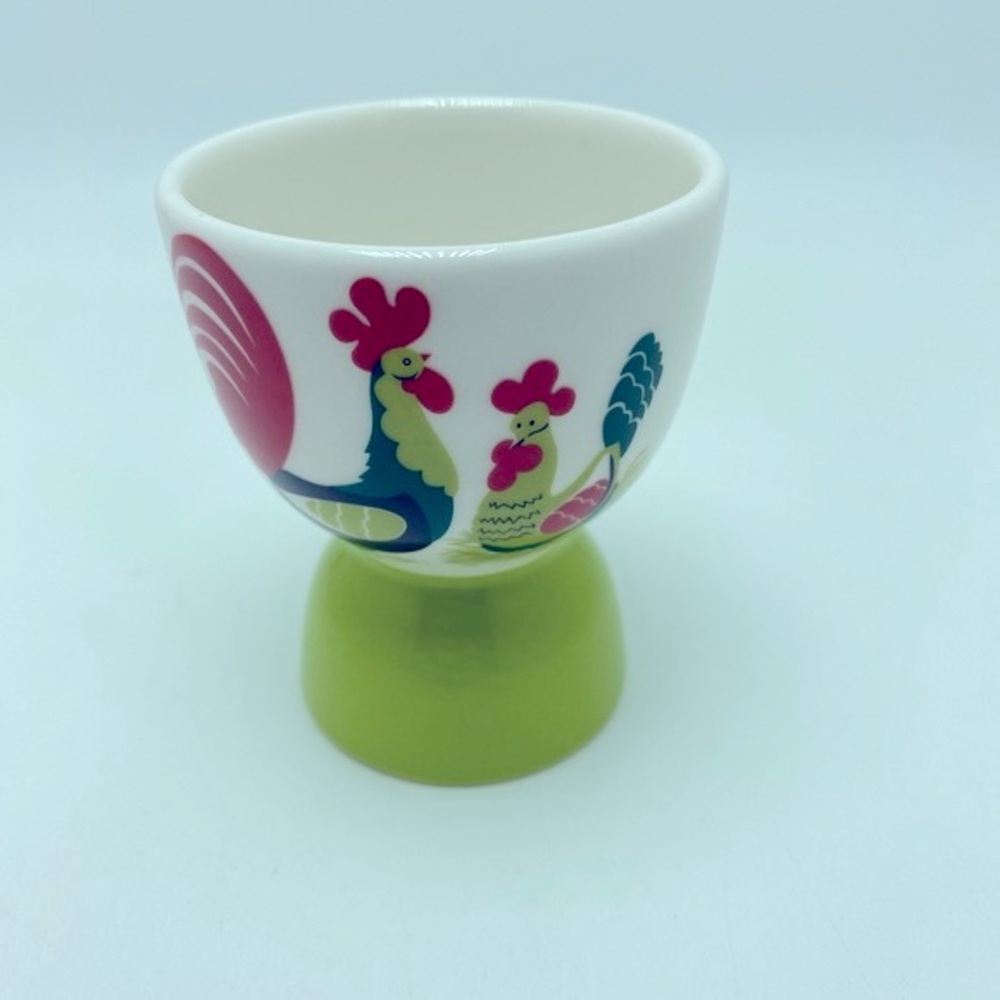 Fishs Eddy Hen & Rooster Egg Cup